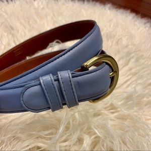 Vintage Coach Real Leather Belt Dusty Medium Blue Petite